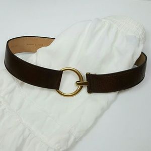 Vintage WCM New York brown genuine leather belt
